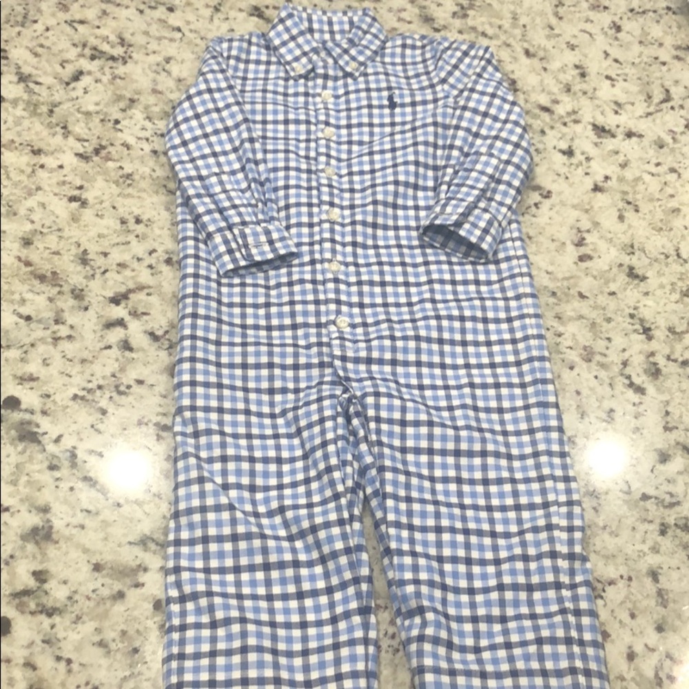 Ralph Lauren Plaid One Piece 12M